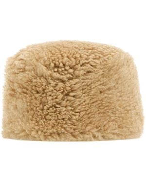 TOTEME Totême Fluffy Pillbox Hat - Natural