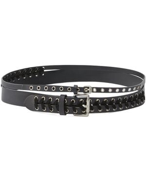 Pinko Sophia Eyelet Detailed Belt - White