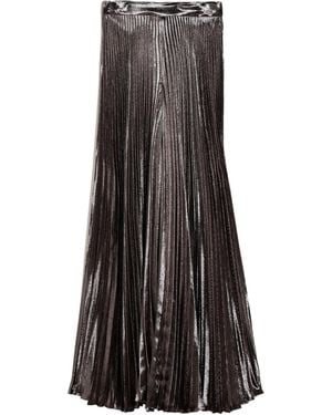 Max Mara Pleated Metallic Effect Trousers - Black