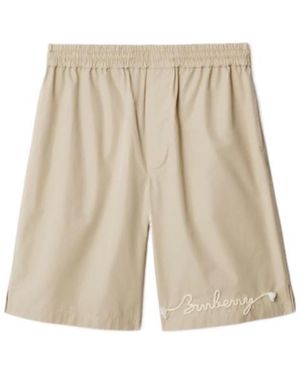 Burberry Nautical Style Logo Shorts - Natural