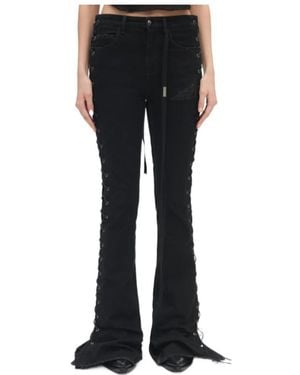 Ann Demeulemeester Treze Bootcut Jeans - Black