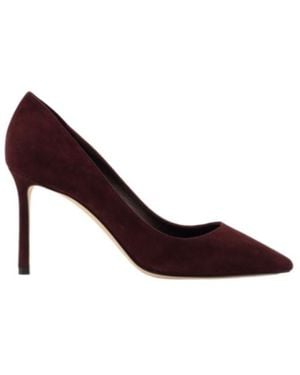 Jimmy Choo 85Mm Romy Pointed-Toe Suede Pumps - Brown
