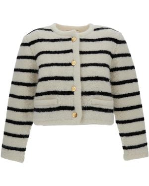 Celine Cardigan Jacket in Natural | Lyst