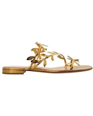 Gianvito Rossi Leather Sandals - Metallic