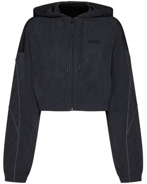 Reebok Hooded Cropped Track Jacket - Black