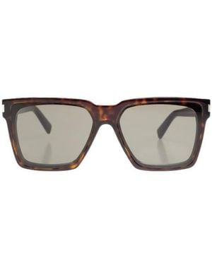 Saint Laurent Eyewear Sl 610 Square Frame Sunglasses - Metallic