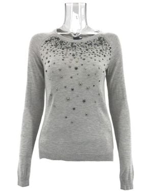 Armani Jeans Round-Neck Long-Sleeved Jumper - Grey