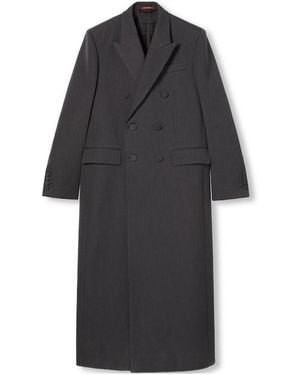 Gucci Collared Button-Up Coat - Black