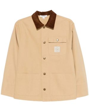 Sporty & Rich Gaia Corduroy-Collar Jacket - Natural