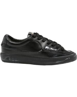 Autry Perforated-Detail Logo-Patch Trainers - Black