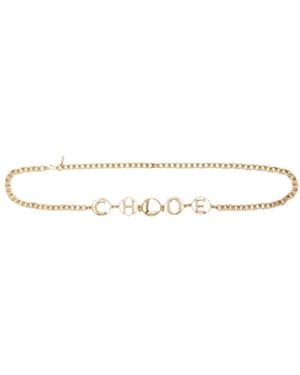 Chloé Chain Belt - White