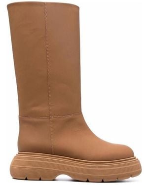 GIA COUTURE Thick Sole High Boot - Brown