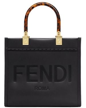 Fendi Sunshine Small Tote Bag - Black