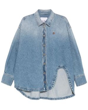 The Attico The Diana Oversized Denim Jacket - Blue