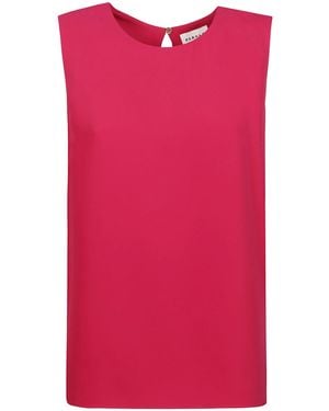 P.A.R.O.S.H. Slit-Detailed Crewneck Vest - Pink