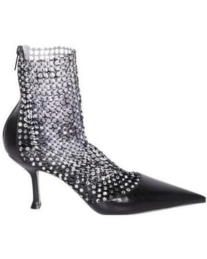 Rene Caovilla René Caovilla Embellished Pointed-Toe Pumps - Brown