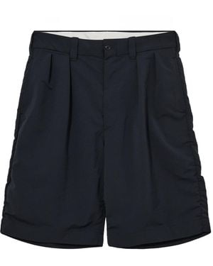 Nanamica Alphadry Double-Pleated Shorts - Blue