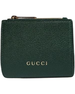 Gucci Small Wallet With Lettering - Green