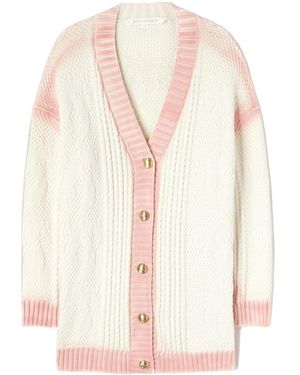 Palm Angels Spray Paint-Effect Knitted Cardigan - Pink