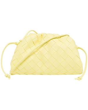 Bottega Veneta Logo Knitted Clutch - Yellow