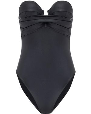 Balmain Backless One Piece Swimsuit - Blue