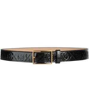 Tory Burch Patent Leather Belt - White