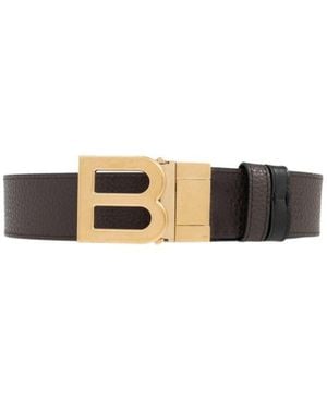Bally B Buckle Reversible Belt - White