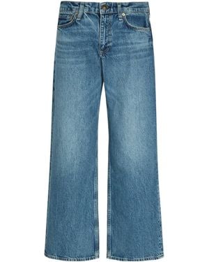 Rag & Bone Low-Rise Loose Straight-Leg Jeans - Blue