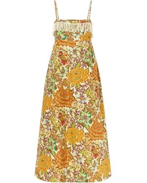 ALÉMAIS Floralprint Dress - Metallic