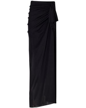 Alex Perry Minimalist High-Waist Maxi Skirt - Black