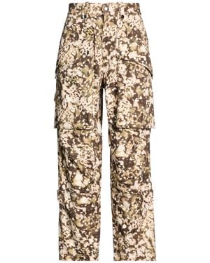 Isabel Marant Camouflage-Print Straight Cargo Trousers - Natural