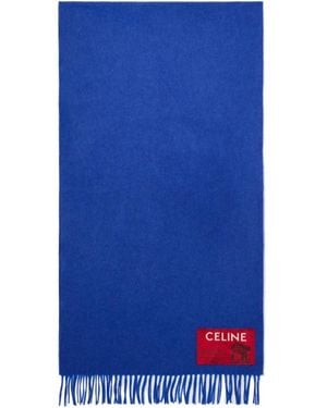 Celine Wool And Cashmere Scarf - Blue