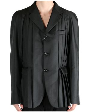 Comme des Garçons Lapel Long-Sleeved Suit Jacket - Black