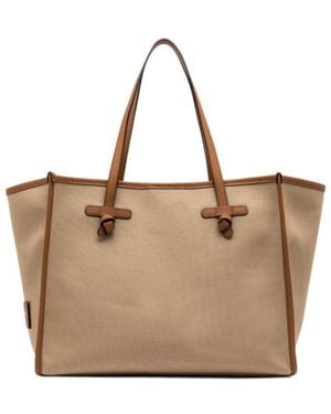 Gianni Chiarini Marcella Logo Patch Tote Bag - Natural