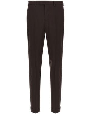 Pt Pantaloni Pt Torino Master Tapered Tailored Trousers - Black