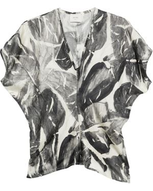 Alysi V-Neck Shirt - Grey