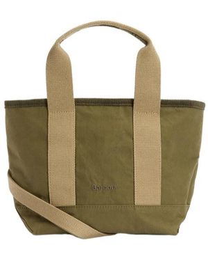Barbour Mini Mya Tartan-Detail Tote Bag - Green