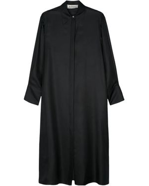 Rohe Cut-Out Detail Silk Shirt Dress - Black