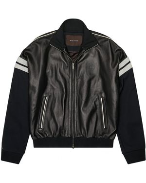 Wales Bonner High Neck Zipped Jacket - Black