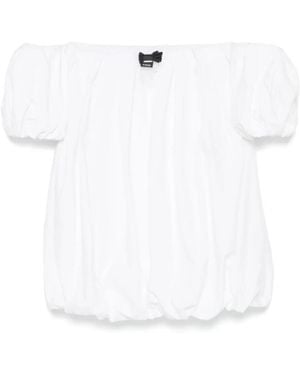 Pinko Off-Shoulder Pleated Mini Dress - White