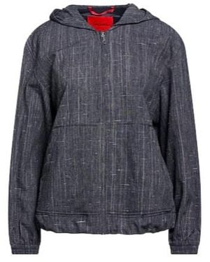 MAX&Co. Solid-Color Hooded Casual Jacket - Grey