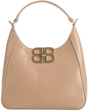 Balenciaga Medium-Sized Leather Hobo Bag - Natural