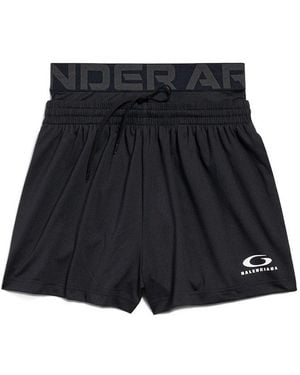 Balenciaga Under Armour Running Shorts in Black | Lyst