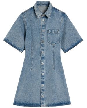 Ami Paris Ami Short Sleeve Shirt Dress - Blue