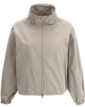 Herno Drawstring Zip-Up Jacket - Grey