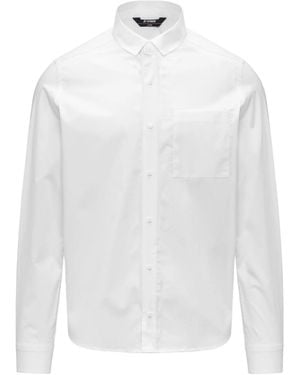 K-Way Long-Sleeve Cotton Shirt - White