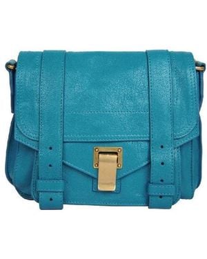 Proenza Schouler Logo Strap Satchel - Blue