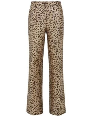 P.A.R.O.S.H. Leopard-Print Trousers - Natural