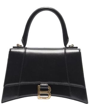 Balenciaga Hourglass Small Top Handle Bag - Black