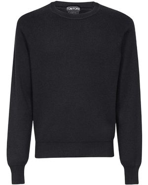Tom Ford Round Neck Jumper - Blue
